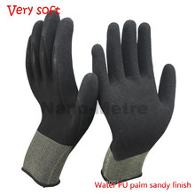 NMSAFETY 13 калибровочных песчаного перчатка работы PU ладони воды для продажи садовничая перчатки